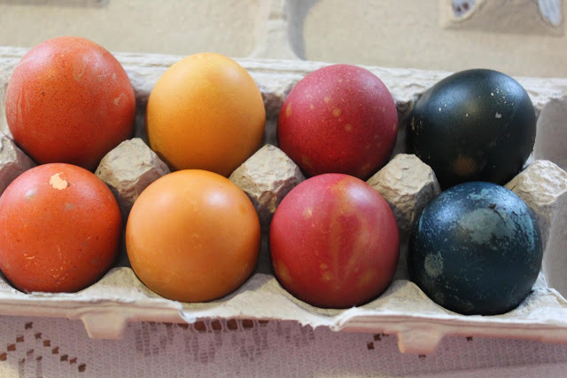 naturally dyed easter eggs